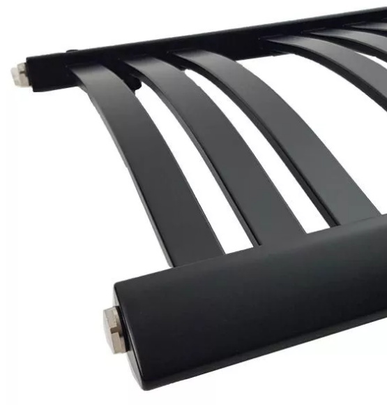 GRZEJNIK ŁAZIENKOWY HALFA2 CZARNY ŁUK 75X48CM CO